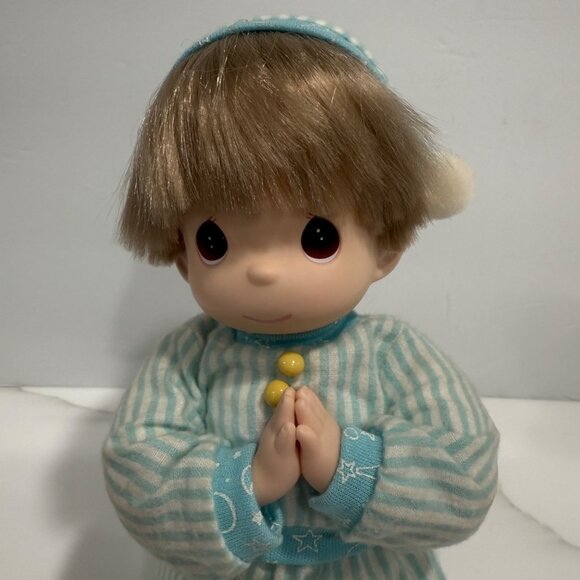 VTG 1999 Precious Moments Bedtime Praying Billy Doll Kneeling 11" Tags & Box - Picture 4 of 11